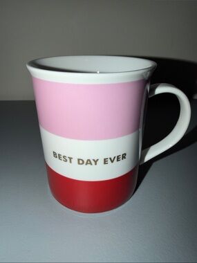 Fringe Studio Pink, White & Red 'Best Day Ever' Ceramic Mug